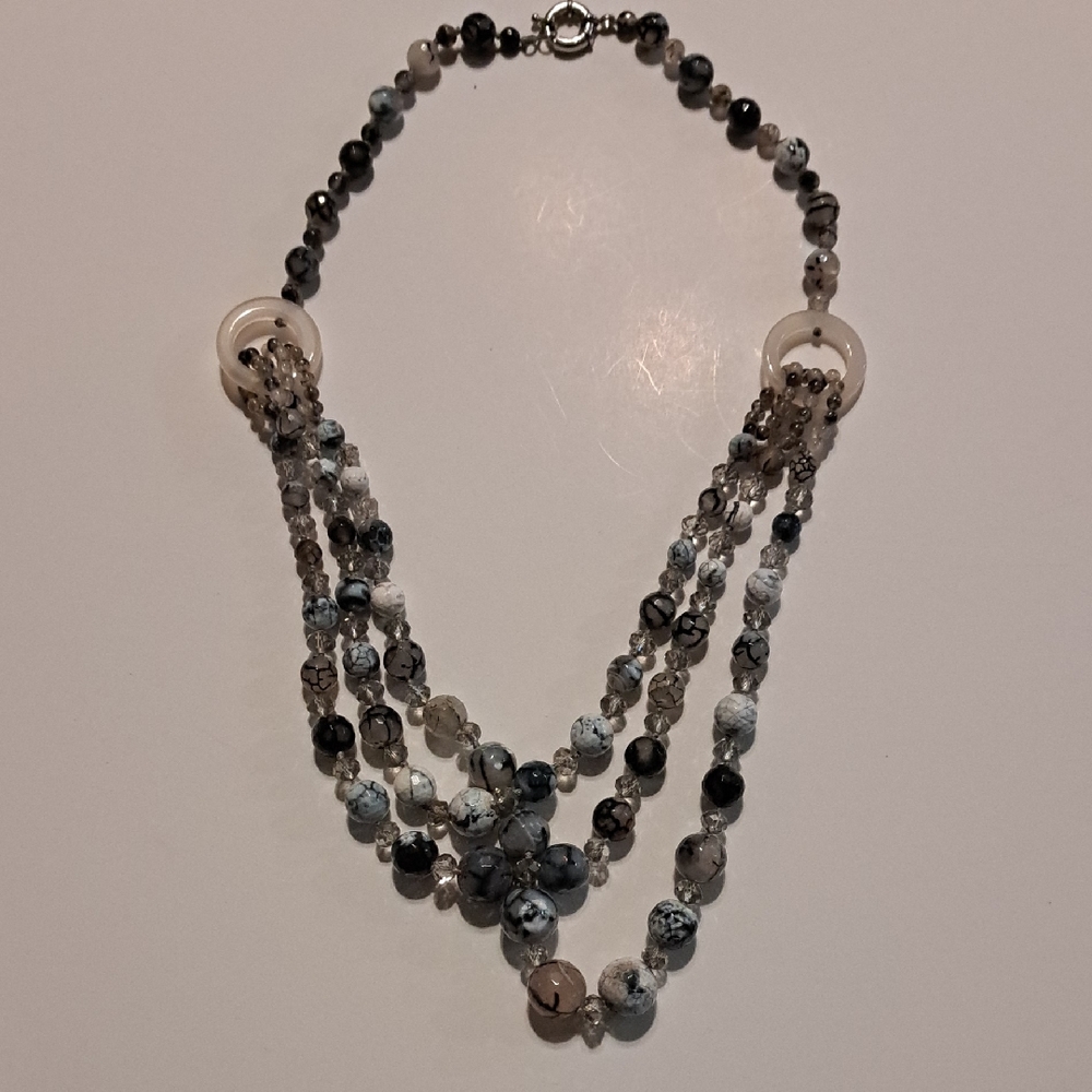 Elegant Multi-Strand Beaded Necklace